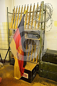 Interior of the Stasi Museum in Leipzig, Germany